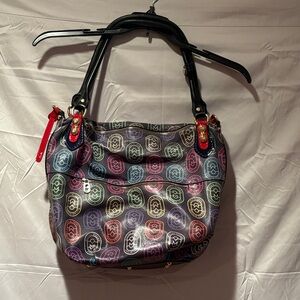 Marino Orlandi Black Multicolor Shoulder Bag Italian